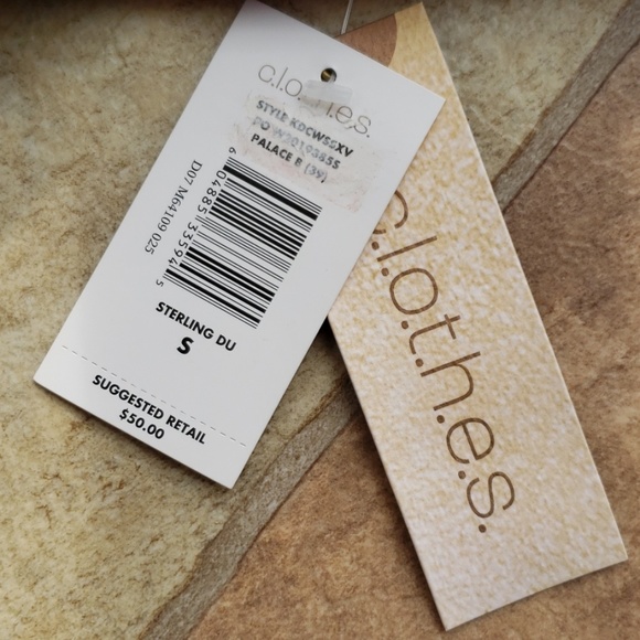 NWT c.l.o.t.h.e.s. BUTTON DOWN SHEER TOP - Picture 6 of 8